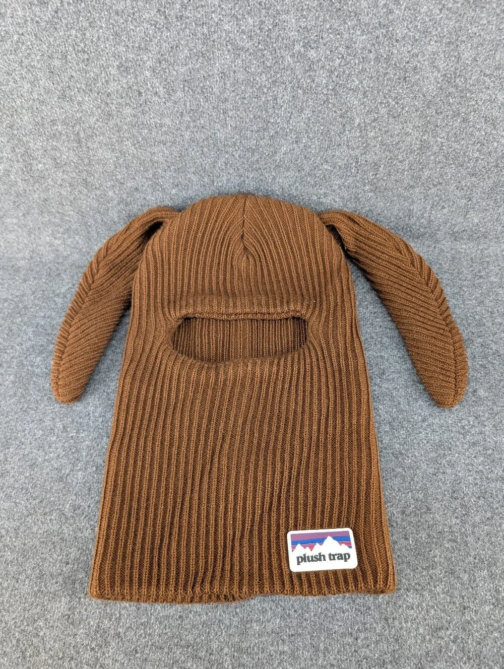 Bunski Plush Trap - Brown Knit Balaclava